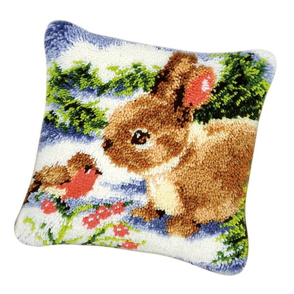 40\u044540 cm Embroidery kit DIY Needlepoint Pillow Kit Cross Stitch Cushion Kit Tits and Magnolia size 16x16